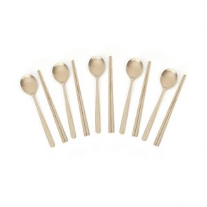 Goldenbell Brass Flatware Set for 5 Ansung Yugi