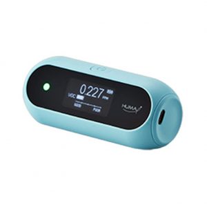 Huma-i (HI-120), Advanced Portable Air Quality Monitor Indoor Outdoor Which Measures VOC and Particle Matter (PM2.5 and PM10) – Sky Blue