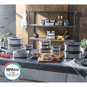 Kitchen Art Stainless Steel Sealed Storage Container Set 19 pieces for Storing Kimchi through Side Dish Vegetable