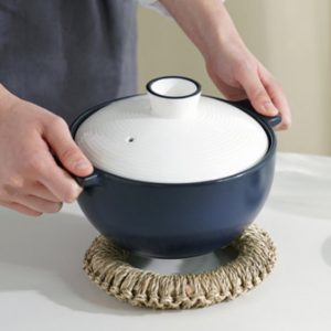Non-cracked Ttukbaegi Earthen Pot, Clay, Porcelain Pot, Ceramic Cookware with Lid For Cooking Stew and Soup Made In Korea