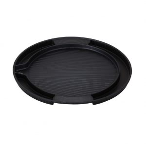 TULGIGS Korean Multi Titanium Coating Round Roast Grill Pan,Samgyeopsal Stovetop BBQ Grill Pan, Indoor & Outdoor Nonstick Aluminum Die Casting BBQ 17.7 Inch Made in Korea