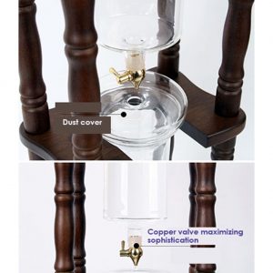Cold Brew Dutch Coffee Iced Coffee Maker Wooden Material Home Hand Drip Dutch Machine 600ml For 6 People