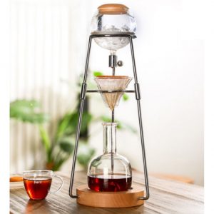PARTY CRAFTZ Cold Brew Drip Dutch Coffee Maker Hand Drip Set 500ml(16oz) 4Cups Capacity For 4 People,Silver Color
