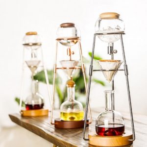 PARTY CRAFTZ Cold Brew Drip Dutch Coffee Maker Hand Drip Set 500ml(16oz) 4Cups Capacity For 4 People,Silver Color