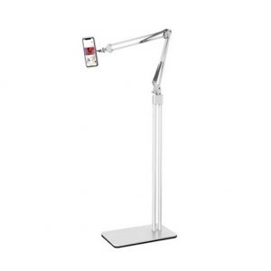 TULGIGS Smartphone Cradle Cell Phone Stand Adjustable Cell Phone Holder For Bed Stand,Compatible with iPad, iPhone, Android Smartphone, Nintendo Switch and More 4-11 inch Devices (White)