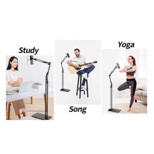 TULGIGS Smartphone Cradle Cell Phone Stand Adjustable Cell Phone Holder For Bed Stand,Compatible with iPad, iPhone, Android Smartphone, Nintendo Switch and More 4-11 inch Devices (White)