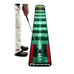 Boomerang Auto Return Indoor Putting Practice Mat,Portable Mat with Auto Ball Return Function – Mini Golf Practice Training Aid, Game and Gift for Home, Office, Outdoor Use Made in Korea