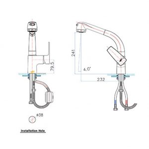 DAELIM One Handle Single 1 Hole  Sink Lavatory  Irand Cobra Type Kitchen Faucet Korea