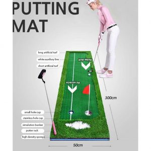 Golf Putting Practice Mat 3m Putting Practice Mat Carpet Artificial Grass Indoor Mat Practice Mat Wide Putting Mat Swing Practice Indoor Putting Mat
