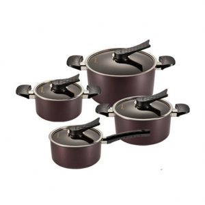 Happycall IH Pressuer Vacuum Pot 9-Piece Set, Pressure Stockpot, Induction Capable, Stainless Steel Lid, Cookware Set (Single Handle 18cm, Both Handle 16cm,20cm + Stock Pot 24cm)