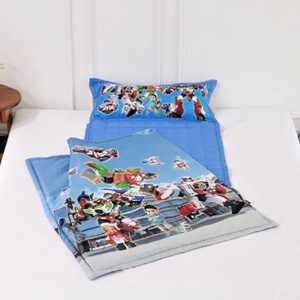 Hello Carbot Child Size Cotton Thin Wadding Bedding Comforter Set (Quilt +Pad + Pillow) Bedclothes Quilt Hello Carbot  TV Animation Cartoon Character Thin Padding for Kids