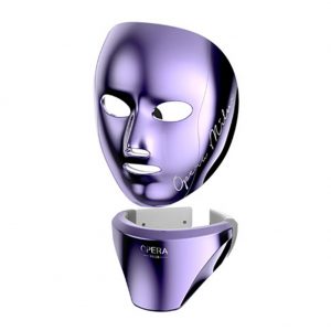 OPERA MILUX LED Mask Full Set for Face and Neck Skin Care, Violet Color,2 Wavelengths 110 ~ 240v