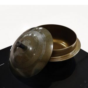 TULGIGS IH Induction Korean Ceramic Multi Use Traditional Iron Pot Rice Gamasot Ceramic Cauldron Made in Korea (9.4″ (24cm))