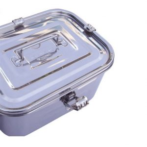 TULGIGS Stainless Steel Rectangular Kimchi Food Storage Container,Leakproof Airtight Storage Containers Saver (3L / 101oz / 9.45″)