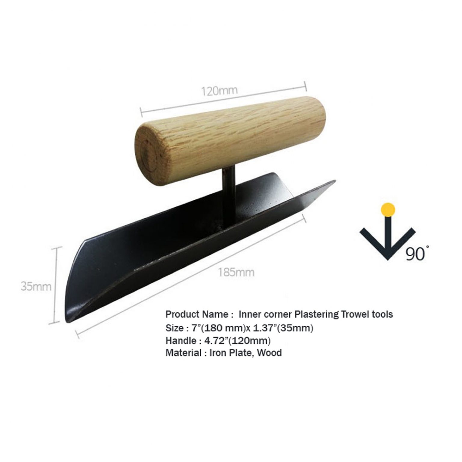 A pair of inner and outer corner Plastering Trowel tools, inner corner ...