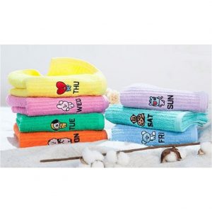 Cotton Towel BT21 7DAY Face Towel Set
