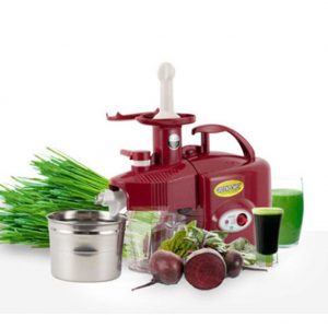 GREEN POWER KEMPO KP-E1304S Nomadics Standard/Premium Twin Gear Slow Juicer Green Fruit Extractor Double Gear (Red) 110V + ENGLISH MANUAL