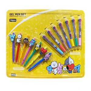 BT21 Character Gel Pen Set (Total 14 pcs),0.5mm 0.7mm