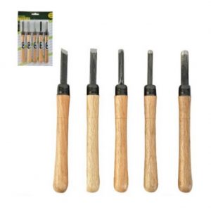 CHISEL graver Forged Steel FLAT ROUND Wood Carving Tools w/ Case korea