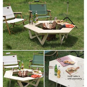 Hexa Main Camping Table for Camping Brazier,Plywood Material