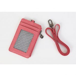 FROMb MELON Cowhide Genuine Leather ID Card Badge Holder