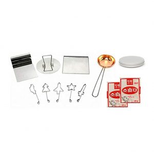 NETFLIX “SQUID GAME” Dalgona Cooking DIY Set, – As Seen on Squid Game,Korean Sponge Sugar Candy Making Tools + Baking Soda 60g 2pcs + Tin Case
