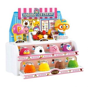 Pororo Friends Ice Cream Store Shop Pretend Play Set w/ Sound Effect Korean Toy