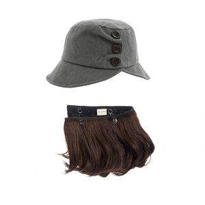 Womens Chemo Cancer Daily Hat  Wig  with Hair Extensions Synthetic Wave Wig Hat Made In Korea
