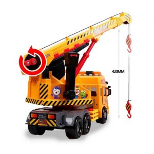 Pororo Strong Construction Crane Toy Truck with Light and Music , Toy for Kids Children Vehicle Toys from Iconix Korea