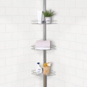 Stainless Steel 3-Tier Corner Bathroom Shampoo Rack Shelf Storage