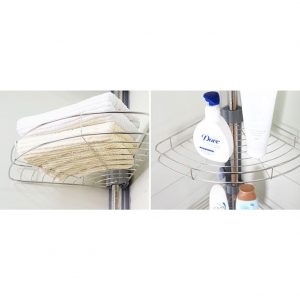 Stainless Steel 3-Tier Corner Bathroom Shampoo Rack Shelf Storage