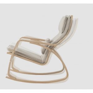 Birch Rocking Chair Arm Chairs , All Weather Resistant Outdoor Indoor,Stable Durable Smooth Rocking, Comfortable Easy to Maintain,Bent Wood Frame.