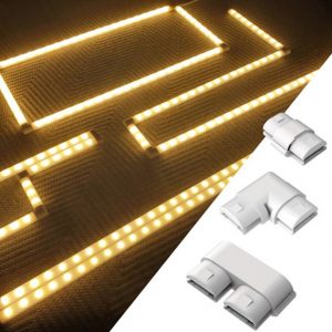 D Stripes + Connector Set Home Decor Interior DIY Smart Lighting,3000K Candle light (Yellow)