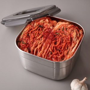 Stainless Steel Sealed Gimchi Storage Container 4.7L Kimchi Storages 4P for Storing Kimchi through Side Dish Vegetable