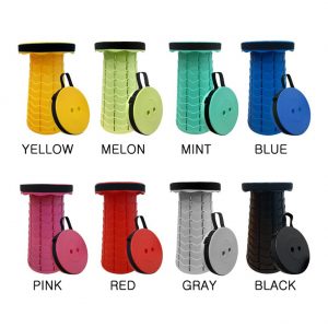 Height-adjustable portable folding chair bellows camping chair accordion camping stool