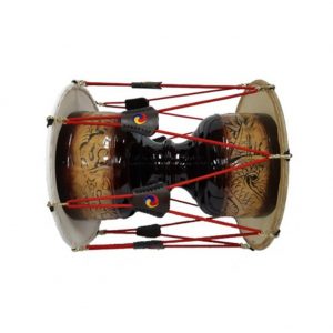 Horse Skin Melodic Janggu, Korea Traditional Drum, Janggo, Changgo, Seyogo Slim Waist Drum for Samul nori (사물놀이) Traditional Korea Music