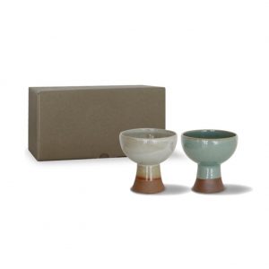 Porcelain Soju Glass Set 2P Sauce Ball, Desert Ball, Sound Soju Glass Teaware Drinking Glass Housewarming Holiday Gift