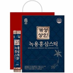 【6年根 紅参 】開城商人 緑用紅参スティック 10ml x 100個(総容量 1000ml) + ショッピングバッグ 紅参 紅参 お得 大容量 ギフトセット【送料無料】