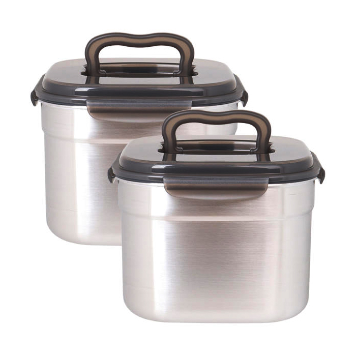 Stainless Steel Food Storage Containers with Handle Lids Leakproof 5.9L x  2PK , Meal Prep Container Airtight, Lunch Boxes, Kimchi Containers for food  storage – Korea E Market