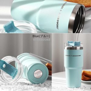 Starbucks Stanley Straw Tumbler DT 591 ml Water Bottle HEAT INSULATING Tumbler LARGE CAPACITY PORTABLE MAG STAINLESS VEHICLE MOUNTING スターバックススタンレーストロータンブラーDT 591ml 水筒 保温保冷 タンブラー 大容量 持ち運び マグボトル ステンレス 車載せでき
