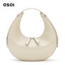 OSOI TONI MINI BAG  New Ladies Genuine Leather Shoulder Handle Underarm Crescent Bag, Fashionable Adjustable Moon Bag With Handle korean bags for Women’s Bag