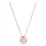 [ALBJHB]Simple Lovely Style Adrian Necklace All Silver with zirconia Cubic (Pink Gold)