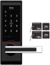 Milre MI-5200 S/D Digital Door Lock Password&Tag&Digital Key 2Way, Black, Silver