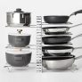 TULGIGS Stainless Frying Pan Pot Rack Organizer Non-Slip Holder