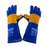 TULGIGS 16inches 932℉ Premium Leather Welding Gloves Gauntlets Extreme Heat & Abrasion Resistant BBQ Grilling Leather Welders Glove Mitts With Reinforced Thumb Strap