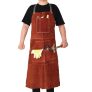 TULGIG’s Leather Welding Aprons for Men/Women with Gloves-Adjustable Strap Leather Apron with 6 Tool Pockets-Heat Resistant Heavy Duty Wood Working Apron-Safety Apparel 42 x 24 Blacksmith Apron