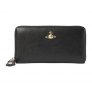 Vivienne Westwood Long Wallet (Round Fastener) Vivienne Westwood 51050023 40565 N413 Wallet Victoria VICTORIA CLASSIC ZIP ROUND WALLET Unisex BLACK